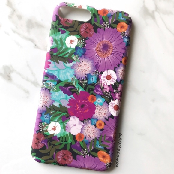 NEW iPhone 7/8/7+/8+ Peony Floral Leaf Hard Case - Picture 1 of 4